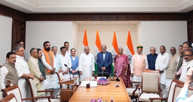 Bihar Chief Minister and Janata Dal (United) Chief Nitish Kumar takes oath as Rajya Sabha member