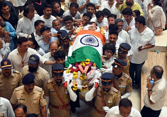 Asha Bhosle cremated with full state honours at Mumbai's iconic Shivaji Park