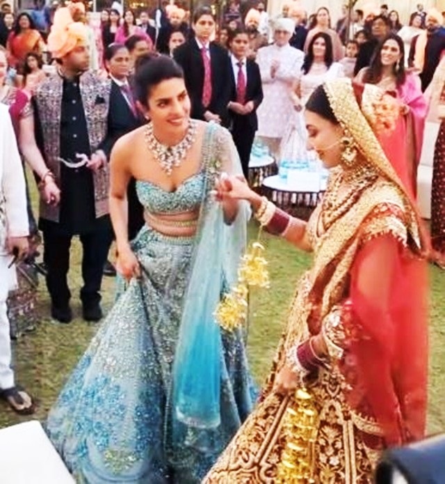 Priyanka Chopra stuns in heavy-embellished lehenga at brother's wedding