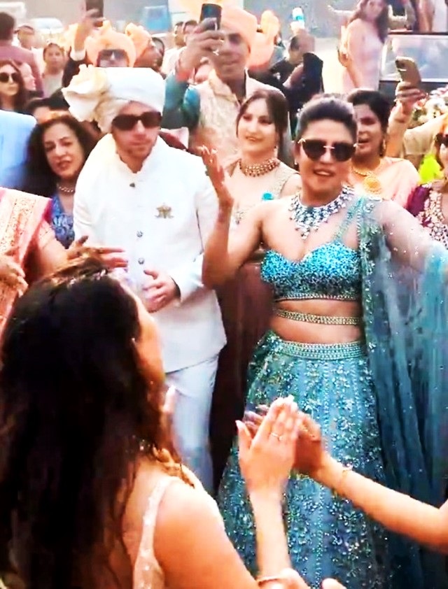 Priyanka Chopra stuns in heavy-embellished lehenga at brother's wedding